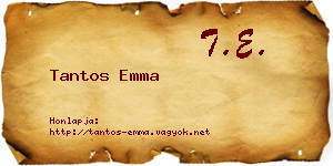 Tantos Emma névjegykártya