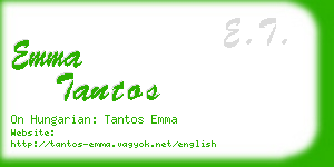 emma tantos business card